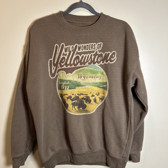 STATE OF MINE Other - State of Mine Yellowstone Wyoming Bison Graphic Sweatshirt Pullover Size M